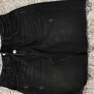 Black jean skirt